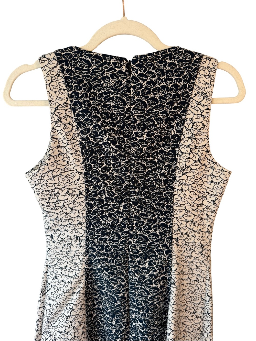 Kenzo Paris Navy & Cream Panelled Sheath Dress Size FR 38 US 6 Luxury Cocktail - Picture 12 of 13